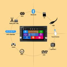 2DIN DVD USB SD BT GPS navigace iGO+couvací kamera