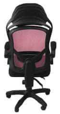 Topeshop otočná židle oscar černo-růžová