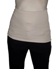 Merino bederní (ledvinový) pás, rovný - béžový/tělový, XS