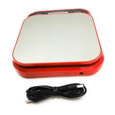WH-B28 Red USB kuchyňská voděodolná váha do 10kg / 1g červená