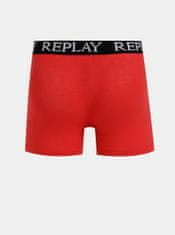 Replay Sada dvou boxerek v černé a červené barvě Replay S