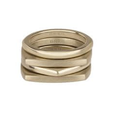 Breil Moderní sada pozlacených prstenů New Tetra TJ302 (Obvod 57 mm)