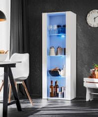 Extreme Furniture Extreme Furniture OPEN V159 Skříňka | Skříňka do Obýváku Se 3 Skleněnými Policemi | Moderní Design | Praktické Skladování, černá/mat