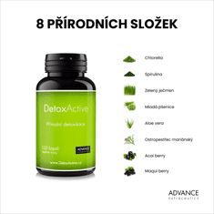Advance nutraceutics ADVANCE DetoxActive 120 kapslí - 8 přírodních látek pro detoxikaci