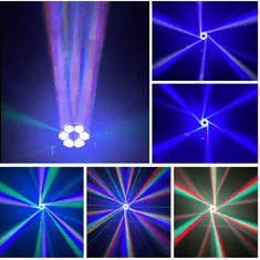 LED otočná hlavice Bee Eye laser 6x15W RGBW