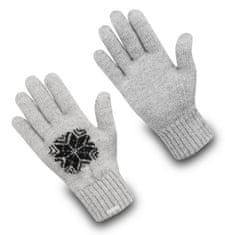 Exquisiv Vlněné rukavice Subzero Snowflake M / Silver Grey