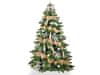 Ozdobený umělý vánoční stromeček se 100 ks ozdob SEVERSKÁ ZIMA 150 cm se stojánkem a vánočními ozdobami