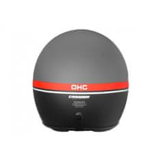 Cassida Otevřená přilba na motorku Oxygen Jawa OHC šedo-červeno-černo-bílá Velikost: XL