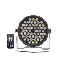LED par reflektor 54 led RGBW, DMX, strobo s dálkovým ovladačem