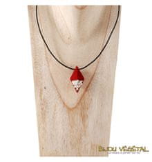 Radis et Capucine Živé šperky - Náhrdelník Diamant červený s trvalými bílými květy