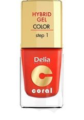 DELIA Coral Hybrid Gel Nail Enamel No. 14 Orange Red 11Ml