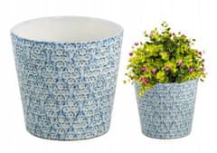 Polnix Keramický obal na květiny modrý 14 x 13 cm