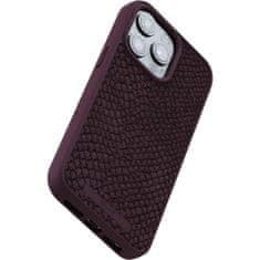 Salmon Leather kryt s MagSafe pro iPhone 15 Pro Max Vínově červená