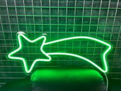 LED neonová cedule - Hvězda - 30*18 cm