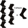7,5PACK ponožky vysoké bambusové černé (75NP001) - velikost M