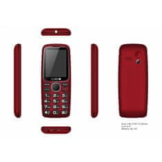 Mobilní telefon S300 Senior - červený