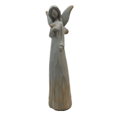 Anděl keramika design dřevo 40cm