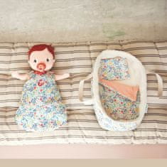 Lilliputiens Textilní košík pro panenky s květinovým potiskem