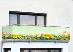Maximex Balkonový kryt s motýly, 5m x 38 cm, baervný