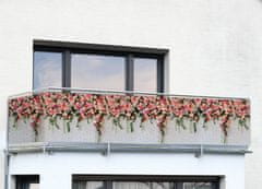 Maximex Balkonový kryt s růží, 5m x 85 cm, barevný