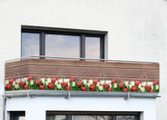 Maximex Balkonový kryt s tulipány, 5 m x 85 cm, vícebarevný