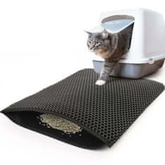Vodotěsná podložka na stelivo pro kočky s rukojetí – čištění bez nepořádku, protiskluzový povrch, dvojitá vrstva voštinové