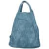 Volnočasový stylový dámský koženkový batoh Angela, světle modrá