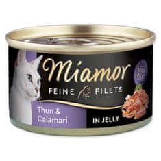 Miamor Konzerva Feine Filets Adult tuňák s kalamáry v želé 100g