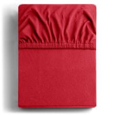 Bavlněné jersey prostěradlo s gumou Amber červené, velikost 100-120x200+30