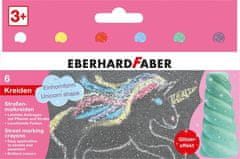 EBERHARDFABER Křída na chodník "Unikornis", 6 třpytivých barev, E526560