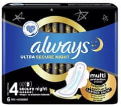 Procter & Gamble Hygienické ručníky s křidélky 6 ks ALWAYS ULTRA NIGHT