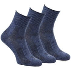 OXSOX Active  zkrácené antibakteriální ponožky jemný svěr Siltex 93007 3pack, modrá, 47-50