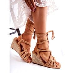 SWEET SHOES Semišové kotníkové sandály Flavia s vázáním velikost 40