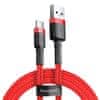 Cafule kabel USB / USB Type-C QC 3.0 2m, červený