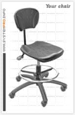 Průmyslová židle SYSTEM PRO BLACK 1B+2A+3A+4A+5B