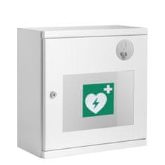 Skříňka na defibrilátor (AED) - uzamykatelná s kulatým okénkem 