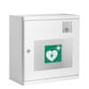 Skříňka na defibrilátor (AED) - uzamykatelná s hranatým okénkem
