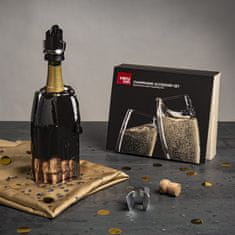 Vacu Vin Aktivní chladič na šampaňské - motiv lahví