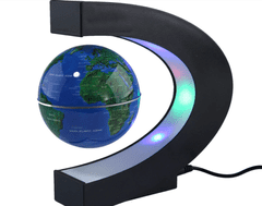 Svítící Globus, Levitující Zeměkoule, vznášející se Globus Zeměkoule, Dekorace létající globus - zlatá a modrá, LED mapa světa Magnetická levitační plovoucí koule, elektronická antigravitační lampa