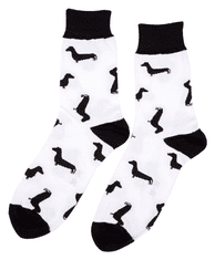 Designové ponožky ALL DOG KS04 white - 35-38