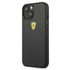 Ferrari FEHCP13SFCABK hard silikonové pouzdro iPhone 13 Mini 5.4" black On Track Real Carbon