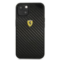 Ferrari FEHCP13SFCABK hard silikonové pouzdro iPhone 13 Mini 5.4" black On Track Real Carbon