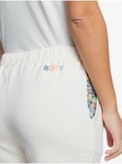 Roxy Bílé dámské vzorované tepláky Roxy Marin S