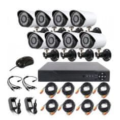 Bezpečnostní set kamer FULLHD CCTV AHD (8 kamer)