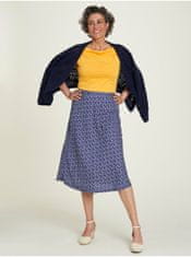 Fialová dámská vzorovaná midi sukně Tranquillo M