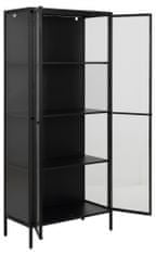Design Scandinavia Vitrína Newcastle, 180 cm, černá