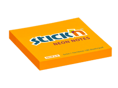 HOPAX Samolepící bloček Stick'n 21164 | 76x76 mm, 100 lístků, neonově oranžová