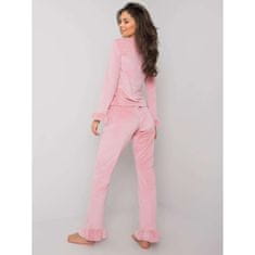 RUE PARIS Dámské pyžamo s kalhotami velurové Camille RUE PARIS růžové RV-PI-7394.23X_381201 XL