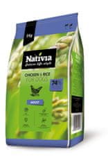NATIVIA Adult - Chicken&Rice kompletní krmivo pro psy 3 kg