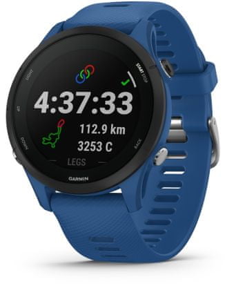moderní chytré hodinky Garmin Forerunner 255 výkonná GPS Bluetooth odolné do hloubky 50 m 5ATM bezkontaktní platby garmin pay baterie s výdrží 14 dní více než 30 sportovních profilů denní návrhy tréningu na míru čas na zotavení race predictor měření srdečního rytmu krokoměr gps glonass galileo wifi ant plus body battery energy monitor smart notifikace detekce pádů výkonné chytré hodinky běžecké hodinky pro běžce triatlon vytvalostní běh multisport